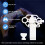 Steering Wheel Controller Gamepad Racing Steering Wheel for PS5 Racing Games, Simulation Games White 6
