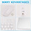 Ultra-Thin Silent Wireless  Keyboard and Mouse Set Suitable for Tablet Notebook  Keyboard White 7