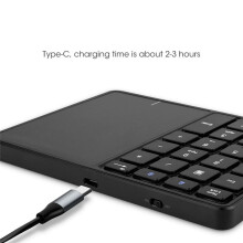 Numeric Keyboard with Touchpad Rechargeable USB Wireless Numeric Keyboard for Android, Windows, IOS