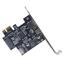 PCI-E 1X to USB3.2 GEN1 USB-A+Type-C+TYPE-E Front Adapter Card PCIe to Type-C Type-E USB3.2 5Gbps Expansion Card