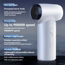 Krachtige Draagbare Turboventilator 90000 RPM 4000mAh Type-C Oplaadbare Miniventilator voor Vrouwen, Mannen, Reizen, Kamperen, Buiten