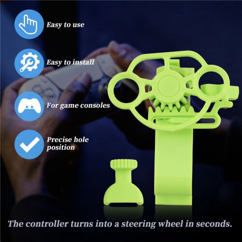 Steering Wheel Controller Gamepad Racing Steering Wheel for PS5 Racing Games, Simulation Games Green 1