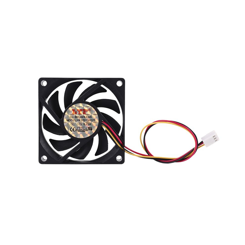 Internal 12V 3 Pin Cpu Fan Cooler Fan For Pc 70X70x15mm 6033993208454