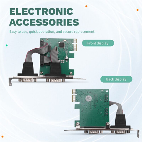 PCI-E PCI Express doppio DB9 seriale RS232 2 porte controller adattatore carta verde 2