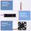 60Mm 6Cm  12V 3 Pin Computer Case CPU Cooler Cooling Fan Black 2 Pcs 4
