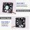 60Mm 6Cm  12V 3 Pin Computer Case CPU Cooler Cooling Fan Black 2 Pcs 2