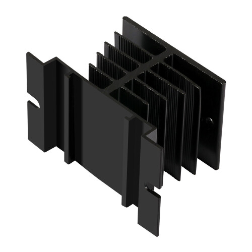 Solid State Relay Heat Sink,3PCS Aluminum Heatsink PID Temperature Controller Heat Sink for Solid State Relay and SSR Radiator Module Black for