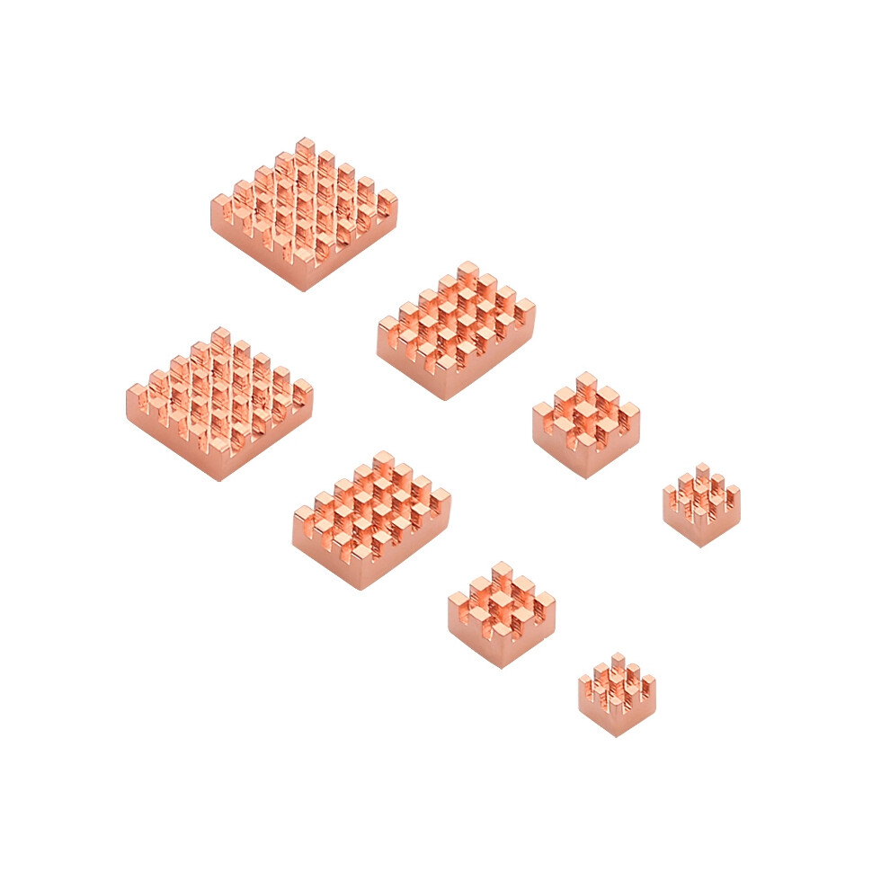 2Set Heat Sink Metal Copper Heatsink Passive Cooling Pad Heat Dissipation Radiator For Raspberry Pi 4 Model B 4713096753021