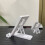 Desktop Tablet Computer Stand Multi-Stage Foldable Portable Desktop Student Learning Machine Stand for  (White) 6