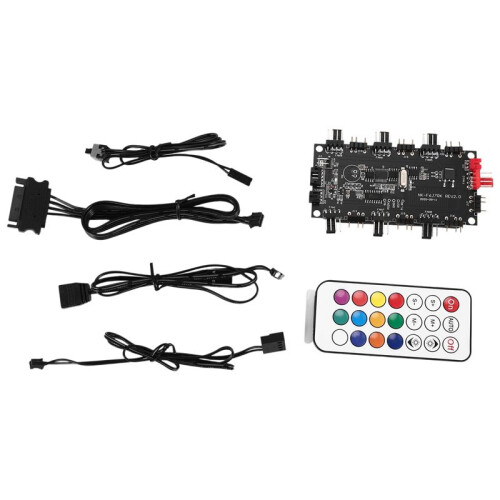 RGB AURA ARGB Cable Splitter Hub Case Temperature Control Controller Extension Cable Adapter LED Strip Light