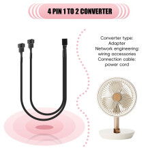 Confezione da 4 Cavi PWM Fan Splitter Cavo Y Splitter Computer PC Cavo di Alimentazione per Ventola Convertitore da 1 un 2 Pin, un Maniche Nere