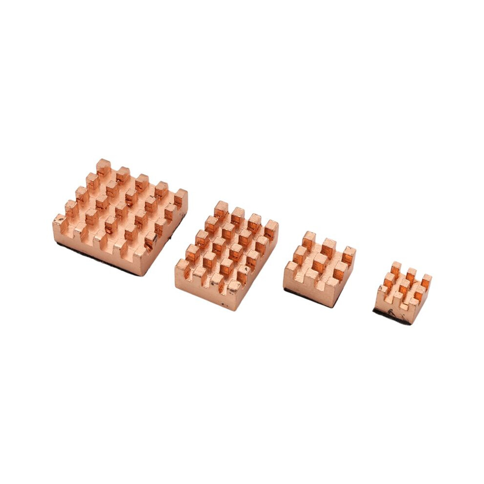 4 Pieces Cooling Copper Heatsink For Raspberry Pi 4B 1G 2G 4G Cooling Heatsinks Cooler(Pure Coper Heatsink) 6033640772321