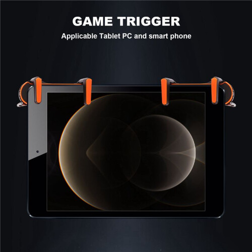 Six Finger for  PUBG Controller Capacitance Adjustable Mobile Game Trigger L1R1 Button Gamepad Joystick Grip Orange 1
