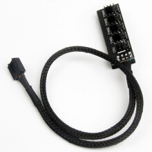 1 Bis 5 4-Pin PWM Hub CPU LüFter/ GehäUse Splitter Adapter Geflochtenes Strom Kabel Hub Splitter Adapter