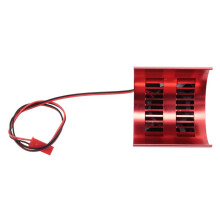42Mm Motor KüHlung LüFter KüHlköRper KüHlung für 1/10 E-Maxx E-Revo Summit Arrma 1/8 Kraton Talion Typhon RC Auto,Rot