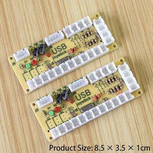 2X Zero Delay Arcade DIY Kit USB Encoder PC to Joystick for 5pin Joystick & 2.8mm Button 1