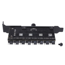 Regolatore di Velocità Della Ventola di Raffreddamento 'Hub Della Ventola a 8 Canali Pc per CPU Case HDD VGA PWM Fan Staffa PCI Alimentazione da