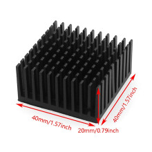 10 Sztuk 40X40X20Mm Aluminiowy Radiator ChłOdnica ChłOdnica Do UkłAdu Elektronicznego LED z PrzewodząCą CiepłO Dwustronną