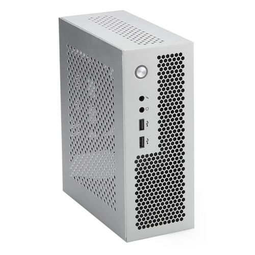 A09 HTPC-ComputergehäUse -ITX-Gaming-PC-GehäUse Desktop-GehäUse USB2.0-ComputergehäUse HeimcomputergehäUse Silber