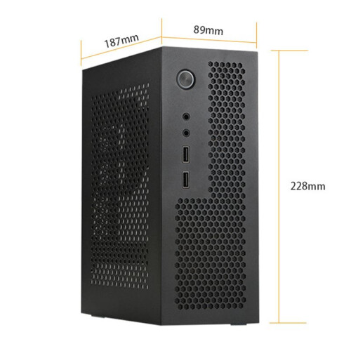 A09 HTPC Computer Case  ITX Gaming PC Chassis Desktop Chassis USB 2.0 Computer Case Home Computer Case Argento 2