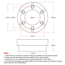 For G29 G920 G923 13/14Inch Steering Wheel Adapter Plate 70mm PCD Racing Car Game Modification Black