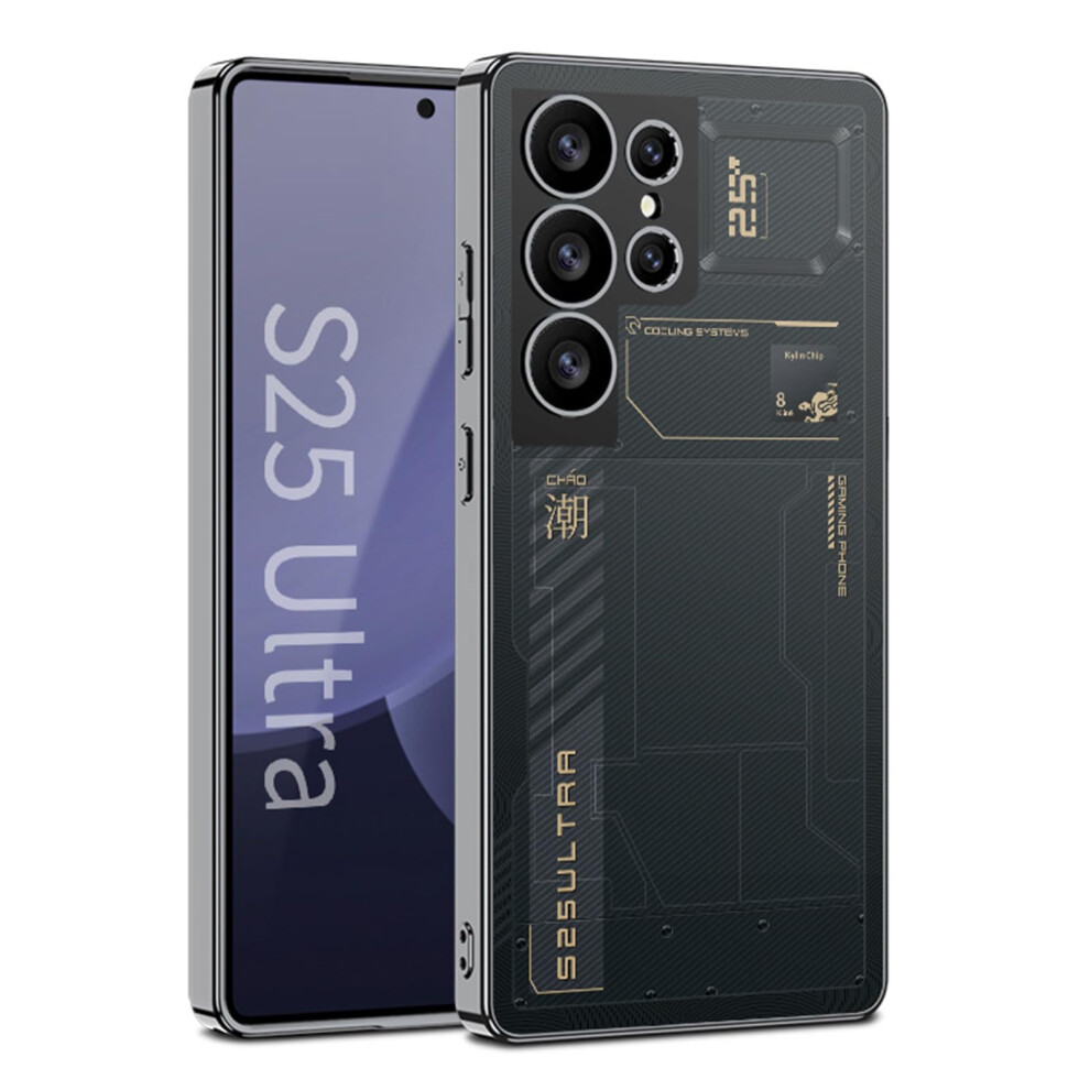 Case For Samsung Galaxy S25 Ultra With Lens Screen Protection, Shockproof Corners, Slim Frosted Design, Wireless Charging Compatible Black 9169991082011