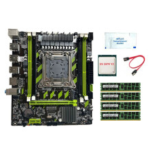X79G LGA2011 Motherboard+E5 2670 V2 CPU+4X4G DDR3 RAM+Thermal Grease+ Cable Support M.2 NVME PCIE X16 USB2.0 SATA3.0
