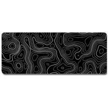 Topographic Contour Extended  Mouse Pad Datortangentbord Musmatta Musmatta med 3 Mm Halkfri Bas