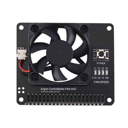 Argon FAN HAT for Raspberry Pi 4B 3B+ 3B PWM Software Control Fan Function Power Button Fit for Argon NEO Case for Pi 4 1