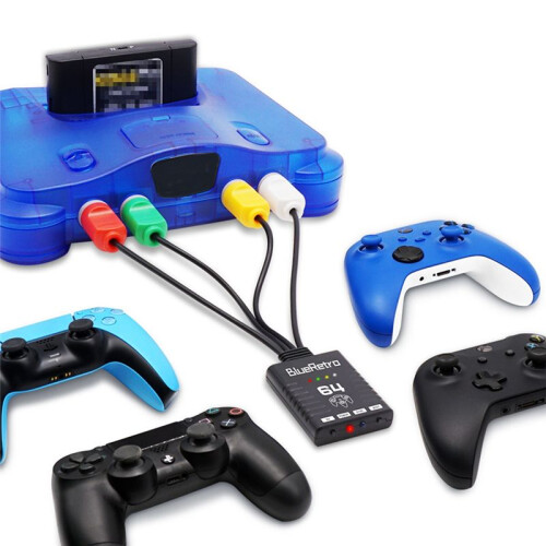 Wireless Game Controller Adapter für  64 N64 Konsole UnterstüTzt Bis zu Vier Wireless Game Controller 2