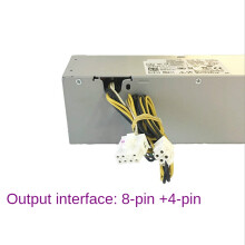255W Chassis Power Supply 6cm Fan 8PIN+4PIN Connector Power Supply for Optiplex 3020 Precision T1700 SFF Systems