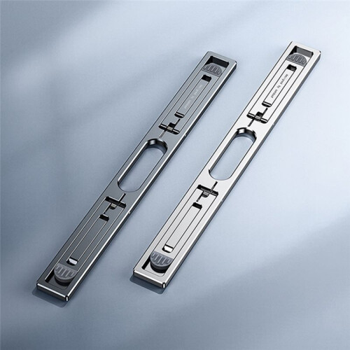 Aluminum Vertical Laptop Stand for  Air Pro Adjustable Holder Riser Foldable Portable Notebook Stand Gray 2