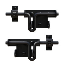 Heavy Duty Gate Latch with Padlock Hole, Stainless Steel Sliding Bolt Gate Lock for Fence and Barn, 2 Pack