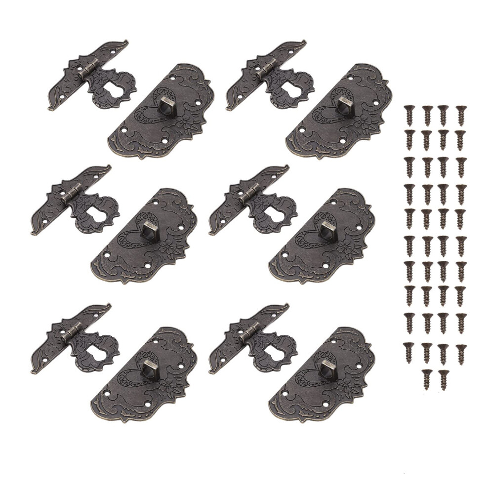 6Pcs Vintage Box Latch Rustproof Electroplated Metal Cabinet Lock For Jewelry And Wooden Boxes 9771547125006