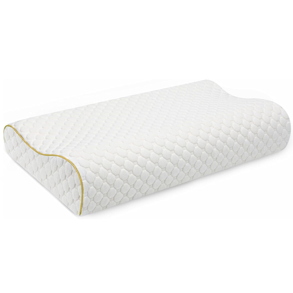 Contoured Memory Foam Pillow for Neck Pain Relief, Orthopedic Cervical Pillow Queen Size BU64228