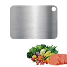 Stainless Steel Cutting Board NonSlip DoubleSided Dishwasher Safe 10x6 Inch for Meat and Veggies