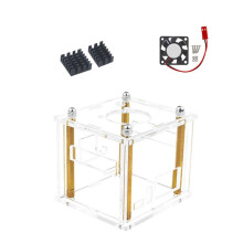 Acrylic EnclosureMountable Expansion BoardFan CoolingTemperature Reduction with Fan with Heat Sink for Orange Pi Zero3