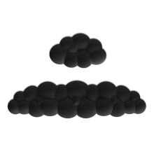 Cloud Wrist Rest Pad Kit Keyboard Wrist Rest Mouse Wrist Rest Memory Foam Rest for Keyboard Mouse Non-Slip Black