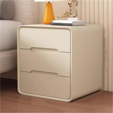 Solid Wood Nightstand with 3 Drawers, Modern Minimalist Bedside Table for Bedroom or Entryway
