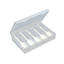 6pcs Clear Plastic Coin Storage Tubes Organizer with Protective Capsule Holders for Collectors