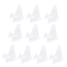 10 Pcs Clear Durable Plastic Coin Display Stand for Collectors Shelves Cabinets Medal Storage