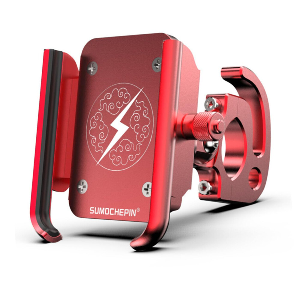 Aluminium Alloy Bike Phone Holder With 360 Rotation Lock, Secure Clamp, For Mountain Handlebar Red 9169991082325