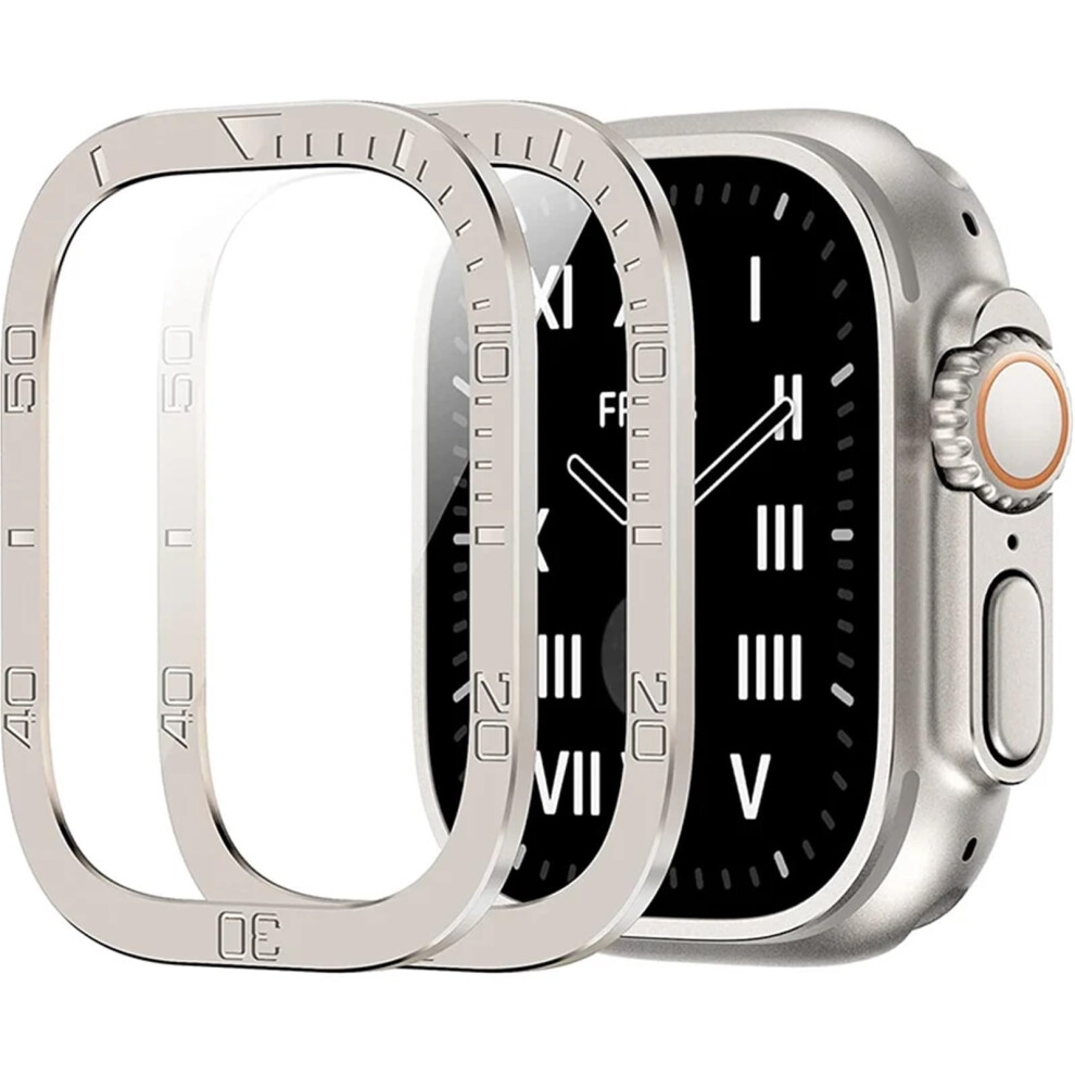 Screen Protector For Apple Watch Ultra 2 49Mm With Durable Metal Frame, AntiâScratch Matte Finish Black 9073542462927