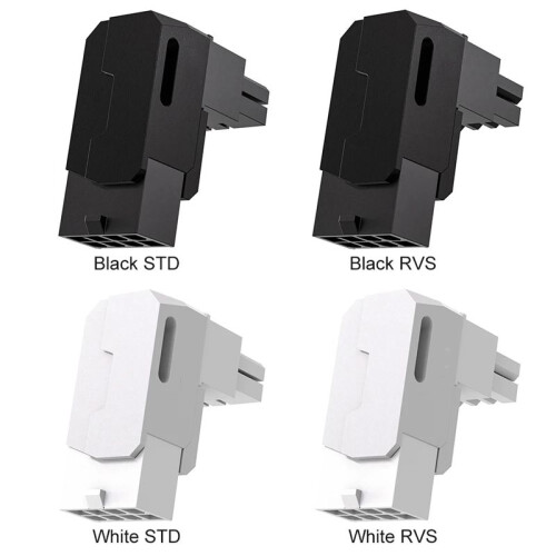 8 Pin PCIe GPU Power Adapter 90 Degree Angled Connector Aluminum Case for Desktop  Card White STD 1
