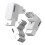 8 Pin PCIe GPU Power Adapter 90 Degree Angled Connector Aluminum Case for Desktop  Card White STD 3