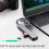 8 in 2 USB +Type C HUB Docking Station with 3.5mm Audio Jack Adapter  Card Reader Laptop Tablet Disk Converter 3