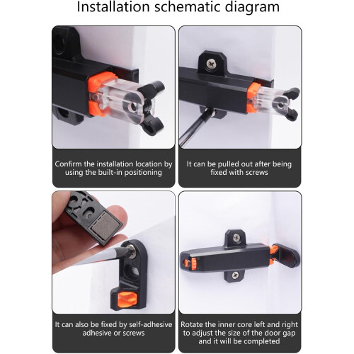 4 Pack Push to Open Double Spring Cabinet Latch Handle Design for Doors and Wardrobes Gray 2