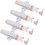 4 Pack Push to Open Double Spring Cabinet Latch Handle Design for Doors and Wardrobes Gray 4