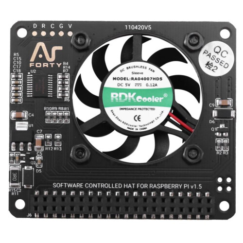 3X Argon Fan HAT for Raspberry Pi 4/ 3 Cooling Fan with Software Adjustable Speed / 40mm  Fan for Raspberry Pi4 2