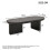 Black Oval Coffee Table, Spray-Painted MDF 2